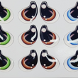 Load image into Gallery viewer, Adhesive Resin Eyes FNY 1003 - Large/G - 9 Pairs - W/H 2.2cmx2.5cm (0.87"x1") - for use with Cold Porcelain Air Dry Clay, Polymer Clay, EVA, Felt, Fabric, Plaster, Paper, Ceramic and more