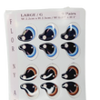 Load image into Gallery viewer, Adhesive Resin Eyes FNY 1003 - Large/G - 9 Pairs - W/H 2.2cmx2.5cm (0.87"x1") - for use with Cold Porcelain Air Dry Clay, Polymer Clay, EVA, Felt, Fabric, Plaster, Paper, Ceramic and more