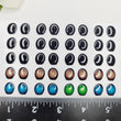 Load image into Gallery viewer, Adhesive Resin Eyes for Clays Multicolor STY R108 G (LG) 30 Pairs