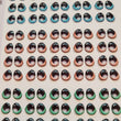 Load image into Gallery viewer, Adhesive Resin Eyes FNY 1006 - Small/P - 60 Pairs - W/H: 7x8mm (0.28" x 0.31") - for use with Cold Porcelain Air Dry Clay, Polymer Clay, EVA, Felt, Fabric, Plaster, Paper, Ceramic and more