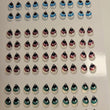 Load image into Gallery viewer, Adhesive Resin Eyes FNY 1004 - Small/P - 60 Pairs - W/H: 5.5x8.5mm (0.21" x 0.33") - for use with Cold Porcelain Air Dry Clay, Polymer Clay, EVA, Felt, Fabric, Plaster, Paper, Ceramic and more