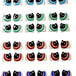 Load image into Gallery viewer, Adhesive Resin Eyes FNY 1005 - Medium/M - 24 Pairs - W/H: 12mm x 12mm (0.47" x 0.47") - for use with Clay, EVA, Felt, Fabric and more