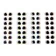 Load image into Gallery viewer, Adhesive Resin Eyes FNY 1002 - XSmall/PP - 72 Pairs - W/H: 6.5mm x 5.5mm (0.26" x 0.22") - for use with Cold Porcelain Air Dry Clay, Polymer Clay, EVA, Felt, Fabric, Plaster, Paper, Ceramic and more