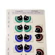 Load image into Gallery viewer, Adhesive Resin Eyes FNY 1005 - Large/G - 8 Pairs - W/H: 23mm x 23mm (0.90" x 0.90") - for use with Clay, EVA, Felt, Fabric and more