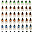 Load image into Gallery viewer, Adhesive Resin Eyes FNY 1007 - Medium/M - 36 Pairs - W/H: 8x14mm (0.31" x 0.55") - for use with Cold Porcelain Air Dry Clay, Polymer Clay, EVA, Felt, Fabric, Plaster, Paper, Ceramic and more