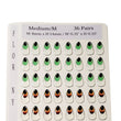 Load image into Gallery viewer, Adhesive Resin Eyes FNY 1007 - Medium/M - 36 Pairs - W/H: 8x14mm (0.31" x 0.55") - for use with Cold Porcelain Air Dry Clay, Polymer Clay, EVA, Felt, Fabric, Plaster, Paper, Ceramic and more