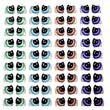 Load image into Gallery viewer, Adhesive Resin Eyes FNY 1005 - Small/P - 64 Pairs - W/H: 8mm x 8mm (0.31" x 0.31") - for use with Clay, EVA, Felt, Fabric and more