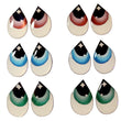 Load image into Gallery viewer, Adhesive Resin Eyes FNY 1004 - Large/G - 9 Pairs - W/H: 1.7x2.5 cm (0.67" x 1") - for use with Cold Porcelain Air Dry Clay, Polymer Clay, EVA, Felt, Fabric, Plaster, Paper, Ceramic and more