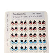 Load image into Gallery viewer, Adhesive Resin Eyes FNY 1004 - Medium/M - 36 Pairs - W/H: 9x14mm (0.31" x 0.55") - for use with Cold Porcelain Air Dry Clay, Polymer Clay, EVA, Felt, Fabric, Plaster, Paper, Ceramic and more