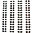Load image into Gallery viewer, Adhesive Resin Eyes FNY 1002 - Micro - 80 Pairs - W/H: 5.7mm x 4.7mm (0.22" x 0.18") - for use with Cold Porcelain Air Dry Clay, Polymer Clay, EVA, Felt, Fabric, Plaster, Paper, Ceramic and more