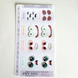 Load image into Gallery viewer, Adhesive Resin Eyes FNY 1011 - Emotions #2 - 10 pairs - Medium/M - around 30mm/1.18" each pair - for use with Clay, EVA, Felt, Fabric and more