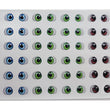 Load image into Gallery viewer, Adhesive Resin Eyes for Clays V.A. 013 (SM) 48 Pairs(P) 6.7MM - Multicolor