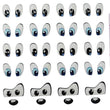 Load image into Gallery viewer, Adhesive Resin Eyes & Mouth for Clays Multicolor R127 P (SM) Toy 20 UNITS