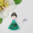 Load image into Gallery viewer, Tiana Glitter Double Acrylic Apliques