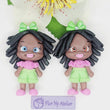 Load image into Gallery viewer, 463 Precious & Shanice Twins Clay Doll for Bow-Center, Jewelry Charms, Accessories, and More