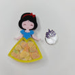 Load image into Gallery viewer, Snow White Glitter Double Acrylic Apliques