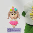 Load image into Gallery viewer, 282 Jovie Unicorn Girl Clay Doll for Bow-Center, Jewelry Charms, Accessories, and More