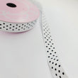 Load image into Gallery viewer, Black&White Little Dots Grosgrain Ribbon - 5/8" (15mm) - Sold by the Yard