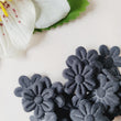 Load image into Gallery viewer, Small Quilt Flowers - #29 - Black - 25 units