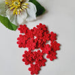 Load image into Gallery viewer, Small Quilt Flowers - #16 - Red - 25 units