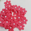 Load image into Gallery viewer, Small Quilt Flowers - #08Pearl - Hot Pink - 25 units