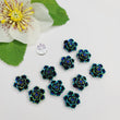 Load image into Gallery viewer, Resin Flatback Flowers for Craft - Black - Set of 10