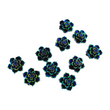 Load image into Gallery viewer, Resin Flatback Flowers for Craft - Black - Set of 10
