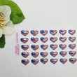Load image into Gallery viewer, Adhesive Resin American Flag - Heart STY 12.5x17 mm 45 units