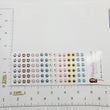 Load image into Gallery viewer, Adhesive Resin Multiple Characters #2 V.A. for Clays Multicolor (X-SM) 96 UN - 0.7 cm
