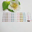 Load image into Gallery viewer, Adhesive Resin Multiple Characters #2 V.A. for Clays Multicolor (X-SM) 96 UN - 0.7 cm