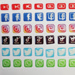 Load image into Gallery viewer, Adhesive resin for clays MF-41 Social Media Icons (1.5 cm) 48 Units