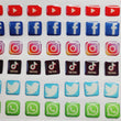 Load image into Gallery viewer, Adhesive resin for clays MF-41 Social Media Icons (1.5 cm) 48 Units