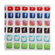 Load image into Gallery viewer, Adhesive resin for clays MF-41 Social Media Icons (1.5 cm) 48 Units