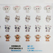 Load image into Gallery viewer, Adhesive resin for clays MF-97 cute animals #2 (1.8 cm) 32 Units