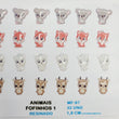 Load image into Gallery viewer, Adhesive resin for clays MF-97 cute animals #1 (1.8 cm) 32 Units