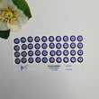 Load image into Gallery viewer, Adhesive resin for clays MF 63 Greek Eyes (1.5 cm) 40 Units