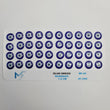 Load image into Gallery viewer, Adhesive resin for clays MF 63 Greek Eyes (1.5 cm) 40 Units