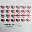 Load image into Gallery viewer, Adhesive resin for clays MF-82 American flag Heart ( 1.5 cm) 40 units