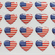 Load image into Gallery viewer, Adhesive resin for clays MF-82 American flag Heart ( 1.5 cm) 40 units