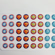 Load image into Gallery viewer, Adhesive resin for clays MF 26 super heroes symbols MICRO (7 mm) 80 units