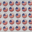 Load image into Gallery viewer, Adhesive resin for clays MF-82 American flag MICRO round (8 mm) 80 units