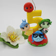 Load image into Gallery viewer, Doll 1 themed candle #5 for cake top