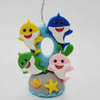 Load image into Gallery viewer, Shark themed candle #0 for cake top
