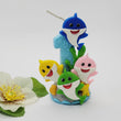 Load image into Gallery viewer, Shark themed candle #1 for cake top