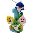 Load image into Gallery viewer, Shark themed candle #1 for cake top