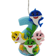 Load image into Gallery viewer, Shark themed candle #2 for cake top