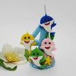Load image into Gallery viewer, Shark themed candle #4 for cake top
