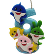 Load image into Gallery viewer, Shark themed candle #6 for cake top