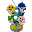 Load image into Gallery viewer, Shark themed candle #8 for cake top