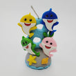 Load image into Gallery viewer, Shark themed candle #8 for cake top